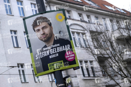 Wahlplakate zur teilweisen Wiederholungswahl in Berlin