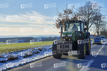 Bauerndemo gegen Agrarpolitik der Bundesregierung in der Region Hannover