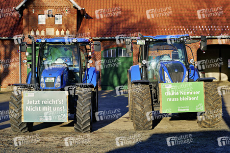 Bauerndemo gegen Agrarpolitik der Bundesregierung in der Region Hannover