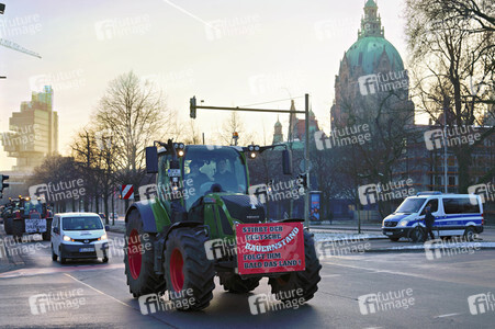 Bauerndemo gegen Agrarpolitik der Bundesregierung in Hannover