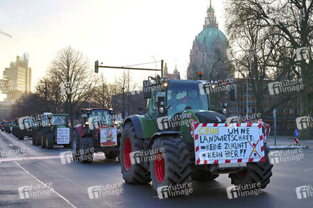 Bauerndemo gegen Agrarpolitik der Bundesregierung in Hannover