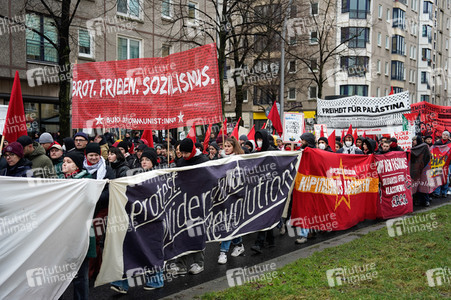 Luxemburg-Liebknecht-Demonstration 2024 in Berlin