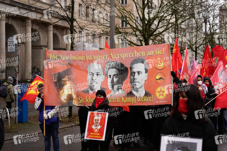 Luxemburg-Liebknecht-Demonstration 2024 in Berlin
