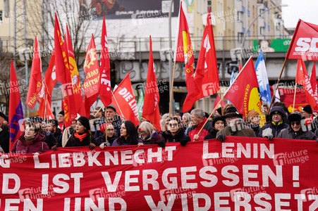 Luxemburg-Liebknecht-Demonstration 2024 in Berlin