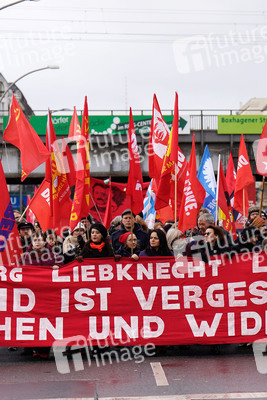Luxemburg-Liebknecht-Demonstration 2024 in Berlin