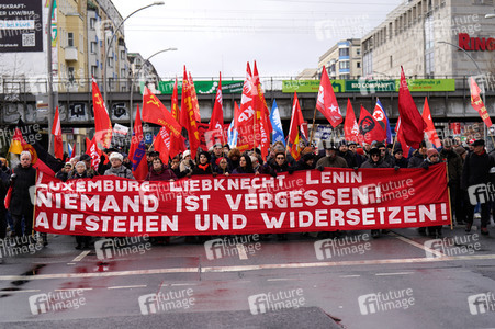Luxemburg-Liebknecht-Demonstration 2024 in Berlin