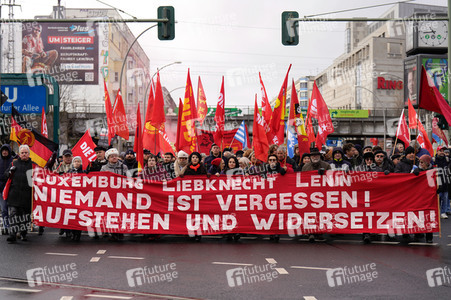 Luxemburg-Liebknecht-Demonstration 2024 in Berlin