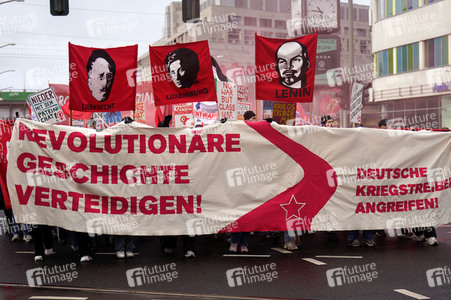Luxemburg-Liebknecht-Demonstration 2024 in Berlin