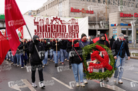 Luxemburg-Liebknecht-Demonstration 2024 in Berlin