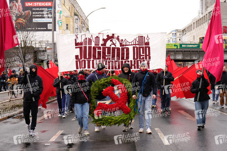 Luxemburg-Liebknecht-Demonstration 2024 in Berlin