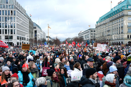 Kundgebung gegen die AfD am Brandenburger Tor in Berlin