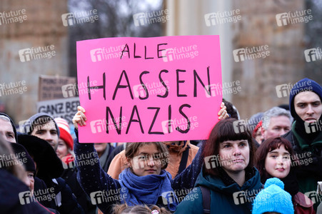 Kundgebung gegen die AfD am Brandenburger Tor in Berlin
