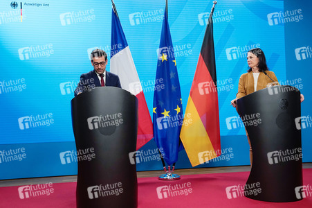 Pressekonferenz von Annalena Baerbock und Stéphane Séjourné in Berlin