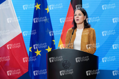 Pressekonferenz von Annalena Baerbock und Stéphane Séjourné in Berlin