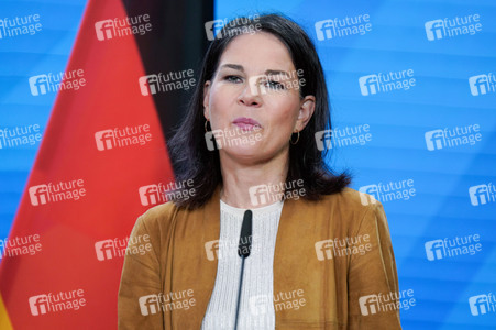 Pressekonferenz von Annalena Baerbock und Stéphane Séjourné in Berlin