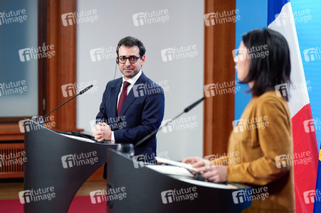 Pressekonferenz von Annalena Baerbock und Stéphane Séjourné in Berlin