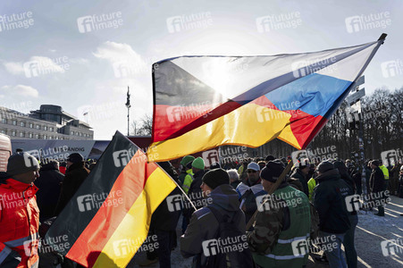 Kundgebung der Spediteure in Berlin