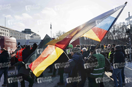 Kundgebung der Spediteure in Berlin