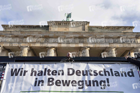 Kundgebung der Spediteure in Berlin
