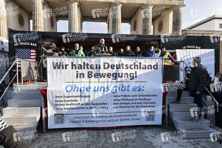 Kundgebung der Spediteure in Berlin
