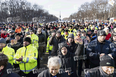 Kundgebung der Spediteure in Berlin