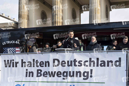 Kundgebung der Spediteure in Berlin