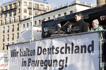 Kundgebung der Spediteure in Berlin