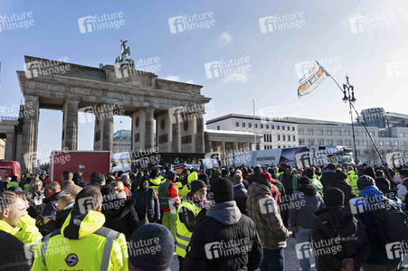 Kundgebung der Spediteure in Berlin