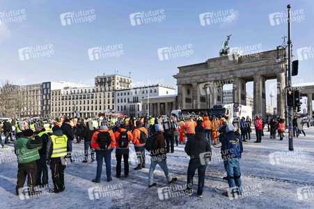 Kundgebung der Spediteure in Berlin