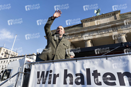 Kundgebung der Spediteure in Berlin