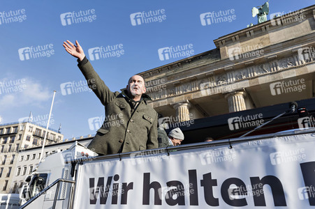 Kundgebung der Spediteure in Berlin