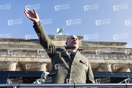 Kundgebung der Spediteure in Berlin