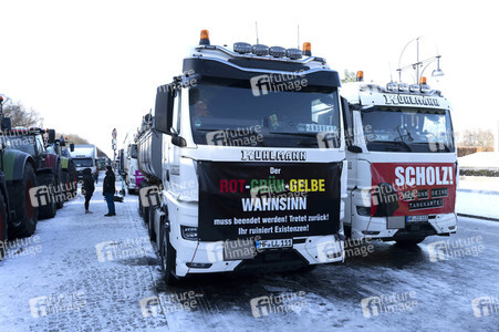 Kundgebung der Spediteure in Berlin