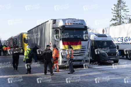 Kundgebung der Spediteure in Berlin