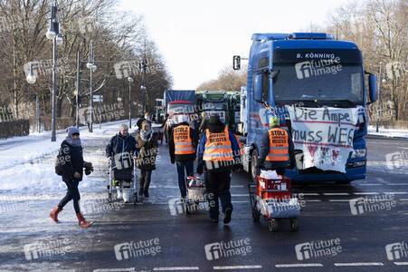 Kundgebung der Spediteure in Berlin