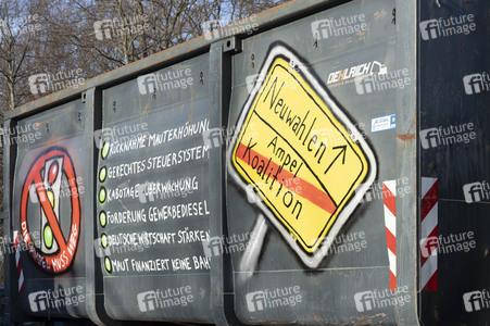 Kundgebung der Spediteure in Berlin