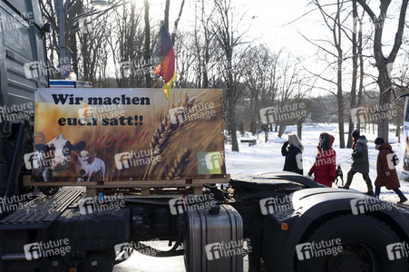 Kundgebung der Spediteure in Berlin
