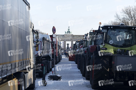 Kundgebung der Spediteure in Berlin