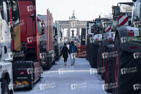 Kundgebung der Spediteure in Berlin