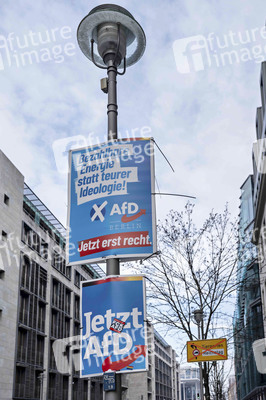 Wahlplakate zur teilweisen Wiederholungswahl in Berlin