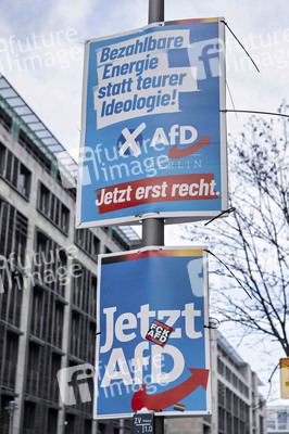 Wahlplakate zur teilweisen Wiederholungswahl in Berlin