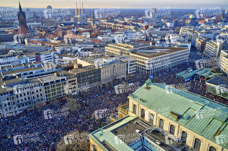 Demonstration gegen Rechtsextremismus in Hannover