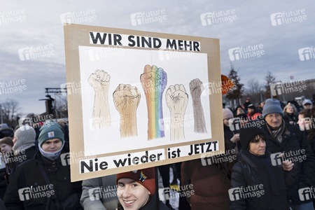 Demonstration gegen Rechtsextremismus in Berlin