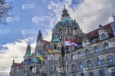 Beflaggung zum 2. Jahrestag des Kriegsbeginns in Hannoverr