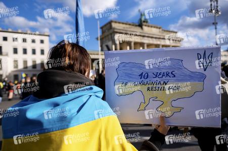 Demonstration zum 2. Jahrestag des Kriegsbeginns in Berlin