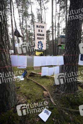 Protestcamp gegen die Erweiterungspläne des Tesla-Werks in Grünheide