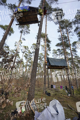 Protestcamp gegen die Erweiterungspläne des Tesla-Werks in Grünheide