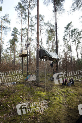 Protestcamp gegen die Erweiterungspläne des Tesla-Werks in Grünheide