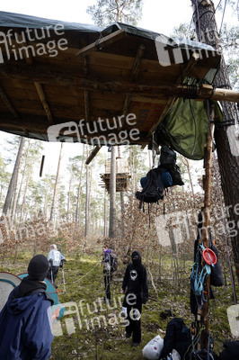 Protestcamp gegen die Erweiterungspläne des Tesla-Werks in Grünheide