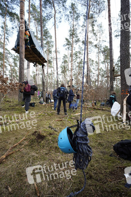 Protestcamp gegen die Erweiterungspläne des Tesla-Werks in Grünheide